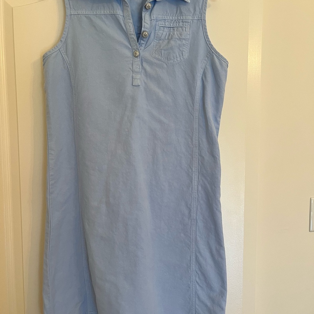 Saint James Light Blue Sleeveless Mini Dress